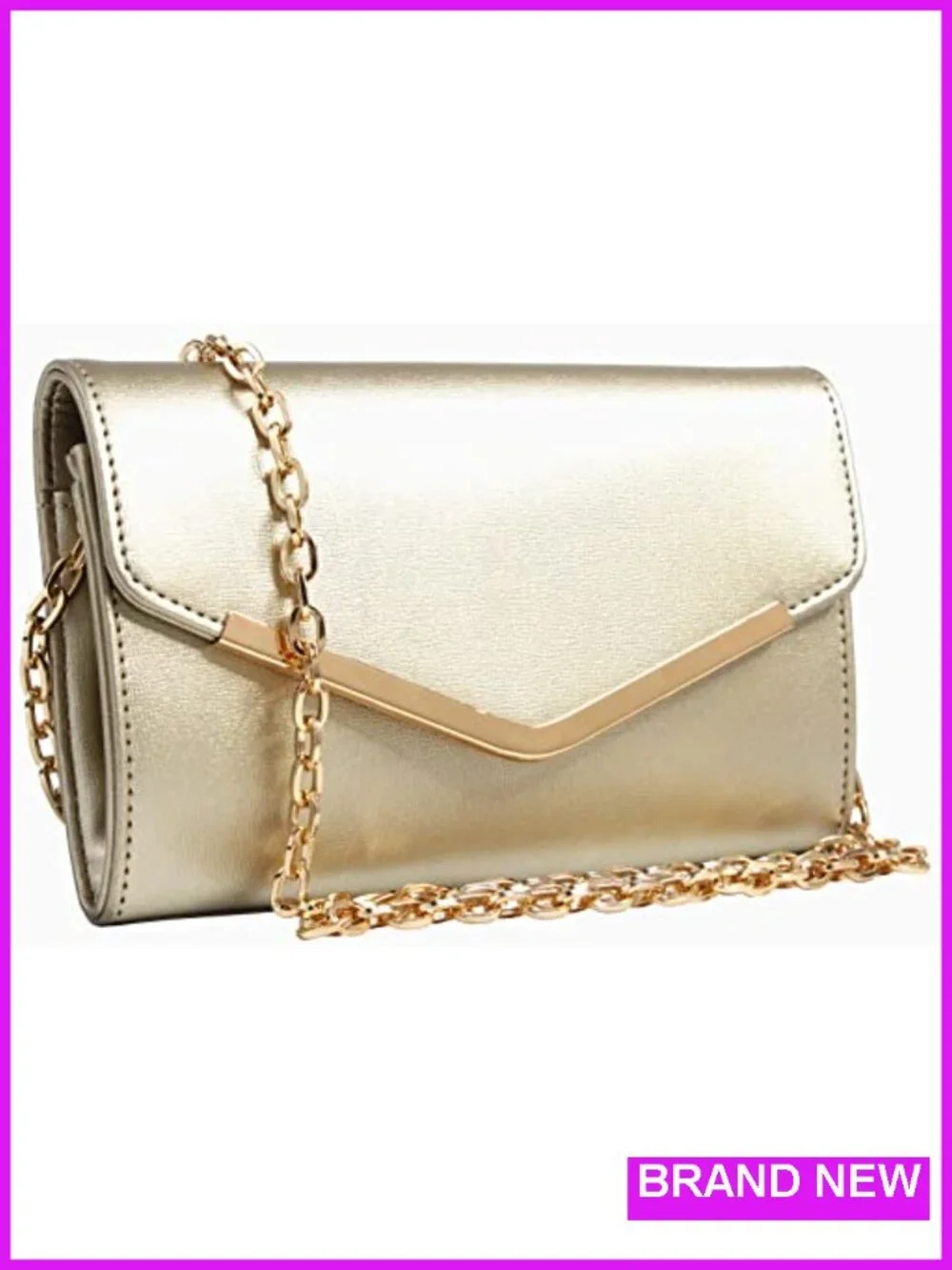 Women's Clutch Evening Bag Envelope Handbag with Detachable Chain